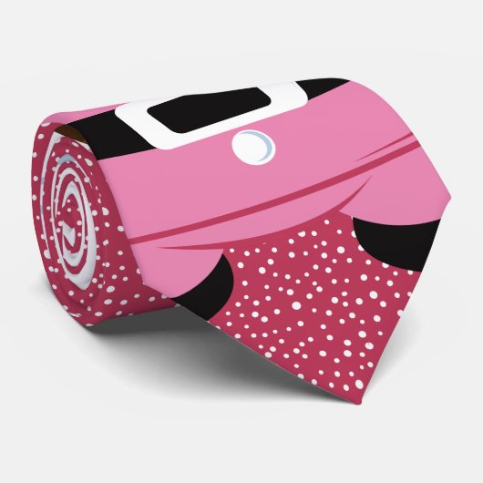 かわいいピンクのアフリカ系アメリカ人サンタクロースのクリスマス ネクタイ (ロール)