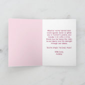 かわいいピンクのアルマジロの母の日ミーム マザーズデー カード (内部)