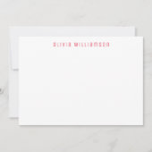 かわいいピンクのイチゴ ノートカード (正面)