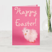 かわいいピンクのイースターシック シーズンカード (正面)