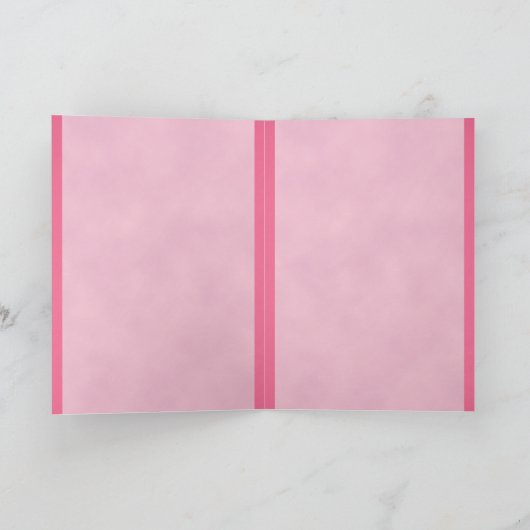 かわいいピンクのイースターシック シーズンカード (内部)