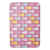 かわいいピンクのイースターバニーのウサギのパターン バスマット (正面縦)