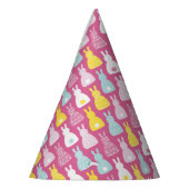 かわいいピンクのイースターバニーテイルズアートパーティー帽子 パーティーハット (左)