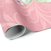 かわいいピンクのイースターバニー ラッピングペーパー (ロールコーナー)