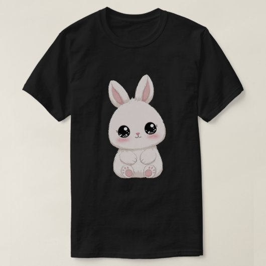 かわいいピンクのイースターバニー Tシャツ (デザイン正面)