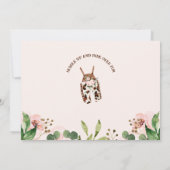 かわいいピンクのウェスタン最初のロデオ1歳の誕生日 招待状 (裏面)