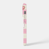 かわいいピンクのウサギのスマホケース | かわいいウサギのハート iPhoneケース (左側面)