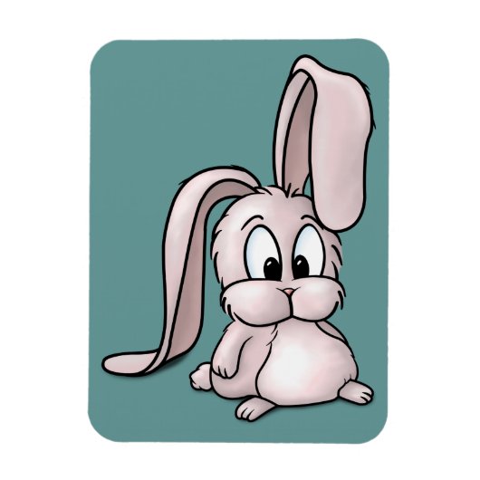 かわいいピンクのウサギの漫画 マグネット (縦)