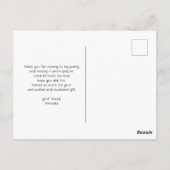 かわいいピンクのウサギ ありがとう（Kawaii Style） ポストカード (裏面)