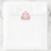 かわいいピンクのウーパールーパー ラウンドシール (バッグ)