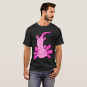 かわいいピンクのウーパールーパー Tシャツ (正面フル)