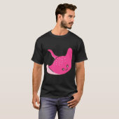 かわいいピンクのエイ Tシャツ (正面フル)