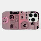 かわいいピンクのオシャレな電話ステッカー Case-Mate iPhoneケース (裏面 (横))