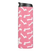 かわいいピンクのカスタムなダックスフントパターン タンブラー (回転右)