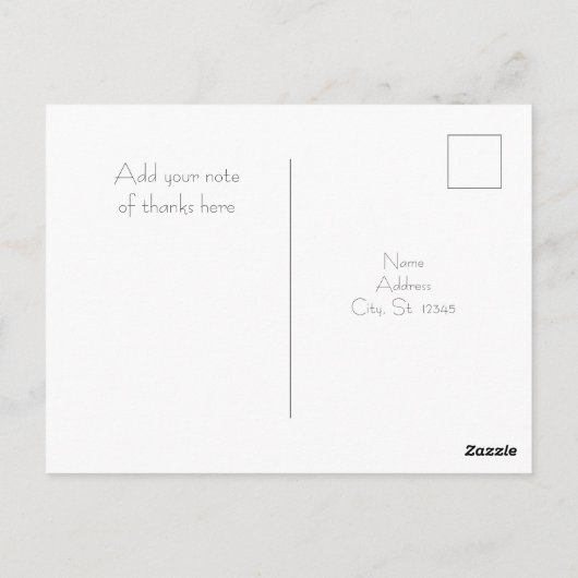 かわいいピンクのカップケーキありがとうはがき ポストカード (裏面)