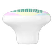 かわいいピンクのカップケーキパステルカラー セラミックノブ (側面)