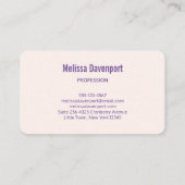 かわいいピンクのカップケーキユニコーンとバラ 名刺 (裏面)