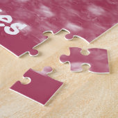 かわいいピンクのカップケーキライブ、愛、笑いパズル ジグソーパズル (側面)