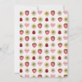 かわいいピンクのカップルのバレンタインの赤ちゃんシャワー 招待状 (裏面)