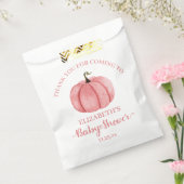 かわいいピンクのカボチャありがとう赤ちゃんシャワー フェイバーバッグ (封をした状態)