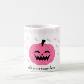 かわいいピンクのカボチャのセラミックマグカップ – カスタマイズ可能 コーヒーマグカップ (中央)