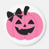 かわいいピンクのカボチャのハロウィンマグネット マグネット (正面)