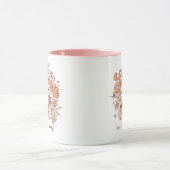 かわいいピンクのカボチャのハロウィーンレトロ名ピンクのマグカップ マグカップ (中央)