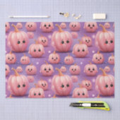 かわいいピンクのカボチャのパターンの子供たちハロウィーン 薄葉紙 (クラフト)