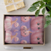 かわいいピンクのカボチャのパターンの子供たちハロウィーン 薄葉紙 (ギフト)