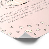 かわいいピンクのカボチャ言わないベビー赤ちゃんシャワーゲーム ポスター (角)