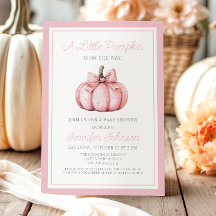 かわいいピンクのカボチャ赤ちゃんシャワー