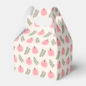 かわいいピンクのカボチャeucalyptus赤ちゃんシャワーありがとう フェイバーボックス (裏面サイド)