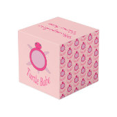 かわいいピンクのカメカスタムの赤ちゃんフォトキューブ フォトキューブ (裏面アングル)