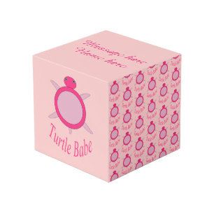 かわいいピンクのカメカスタムの赤ちゃんフォトキューブ フォトキューブ