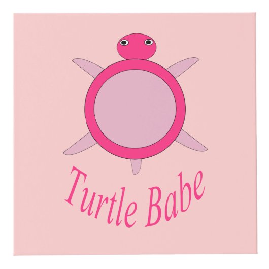 かわいいピンクのカメカスタムの赤ちゃんフォトキューブ フォトキューブ (正面)