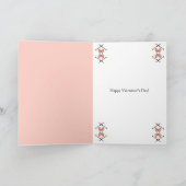 かわいいピンクのカワイイ寿司が恋してるバレンタインデー カード (内部)