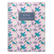 かわいいピンクのカワセミ鳥の花柄の名前