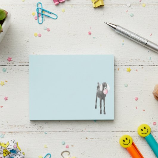 かわいいピンクのガムをくわえた羊 ポストイット