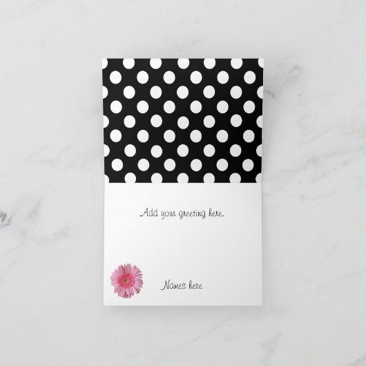 かわいいピンクのガーベラダイアリー 感謝の気持ちを伝えるカード サンキューカード (内部)