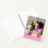 かわいいピンクのキッズトイズ誕生祝い写真 ノートブック (内部)