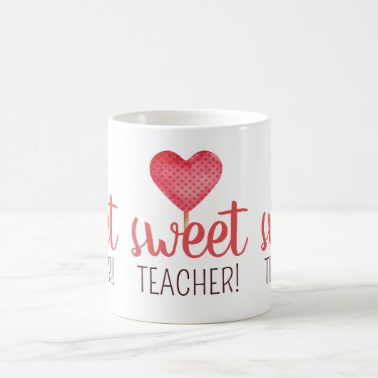 かわいいピンクのキャンディと甘い先生バレンタインギフト コーヒーマグカップ (中央)
