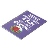 かわいいピンクのキャンピングギフト 赤ちゃん女の子子供キャンパー ノートブック (左側)