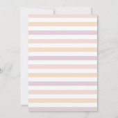 かわいいピンクのキラキラ小さな星の赤ちゃんシャワー 招待状 (裏面)