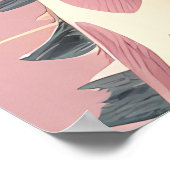 かわいいピンクのキリンのポスター ポスター (角)