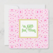 かわいいピンクのギフト券 (正面)