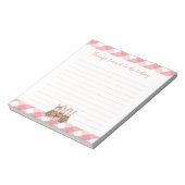 かわいいピンクのギンガム3匹の小さなウサギがリストする ノートパッド (回転)