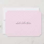 かわいいピンクのクジラのこんにちはそこにベビーの発表 案内状 (裏面)