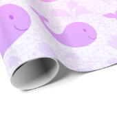 かわいいピンクのクジラのパターン ラッピングペーパー (ロールコーナー)
