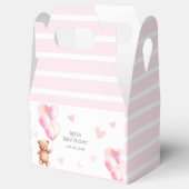 かわいいピンクのクマのバルーン赤ちゃんシャワー フェイバーボックス (オープン)