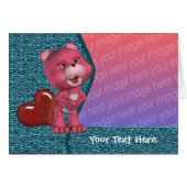 かわいいピンクのクマの写真 (正面横)